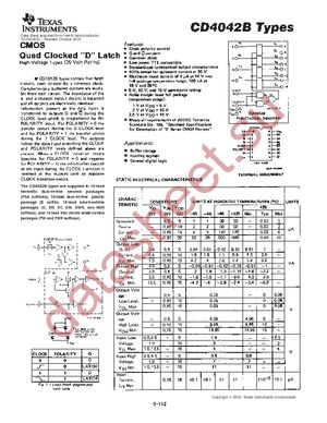 CD4042BDE4 datasheet  
